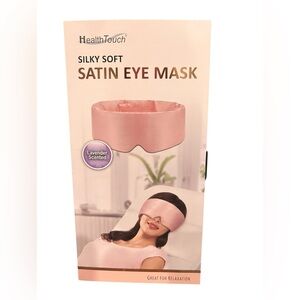 Health Touch Silky Soft Black Satin Eye Mask Lavender Scented NWB
